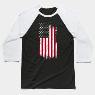 Grunge American Flag Baseball T-Shirt